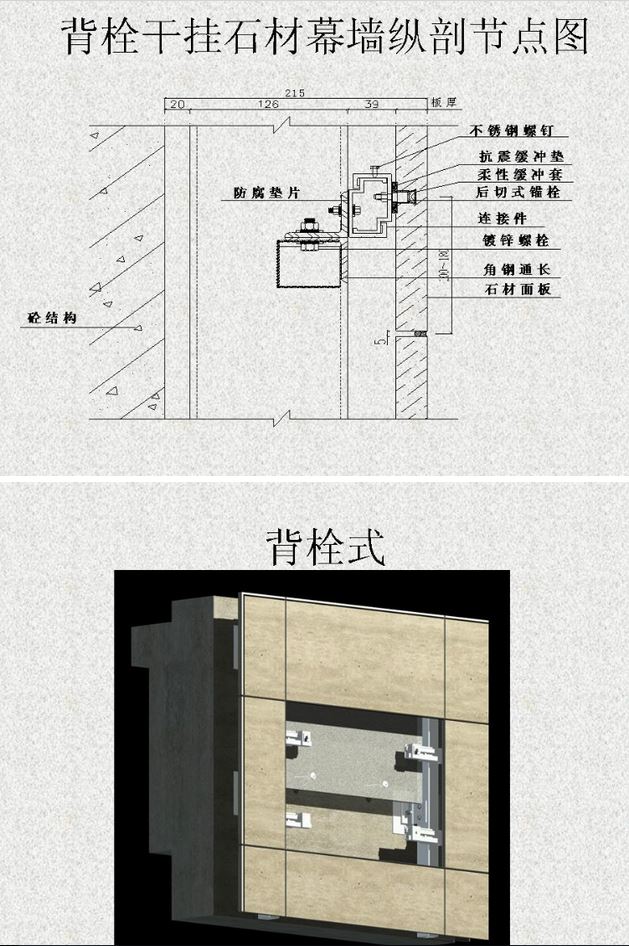 干掛石材（砂巖、花崗石）